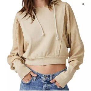 Free People Love Letter Hoodie in Nomadic Desert